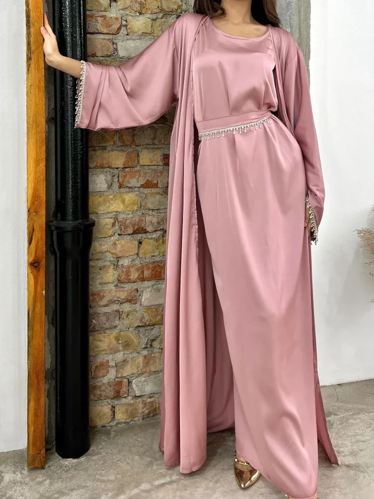 Robe Abaya Soyeuse Pour Femme, Design Ramadan 2024 - image de produit 12