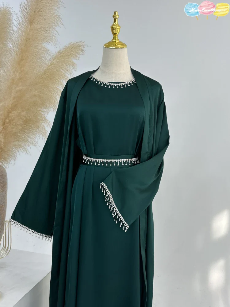 Robe Abaya Soyeuse Pour Femme, Design Ramadan 2024 - image de produit 4